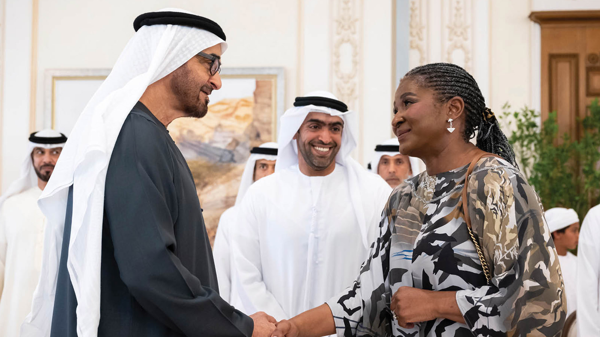 Monica Geingos meets President of the United Arab Emirates, His Highness Sheik Mohamed bin Zayed bin Sultan Al Nahyan in the UAE - May 2024